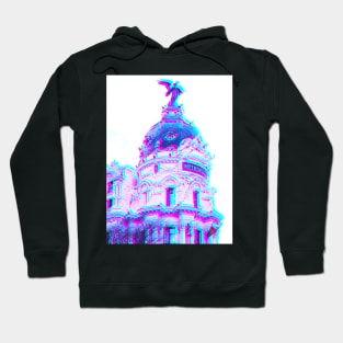 Madrid Spain Historic Building Vaporwave Art Hoodie